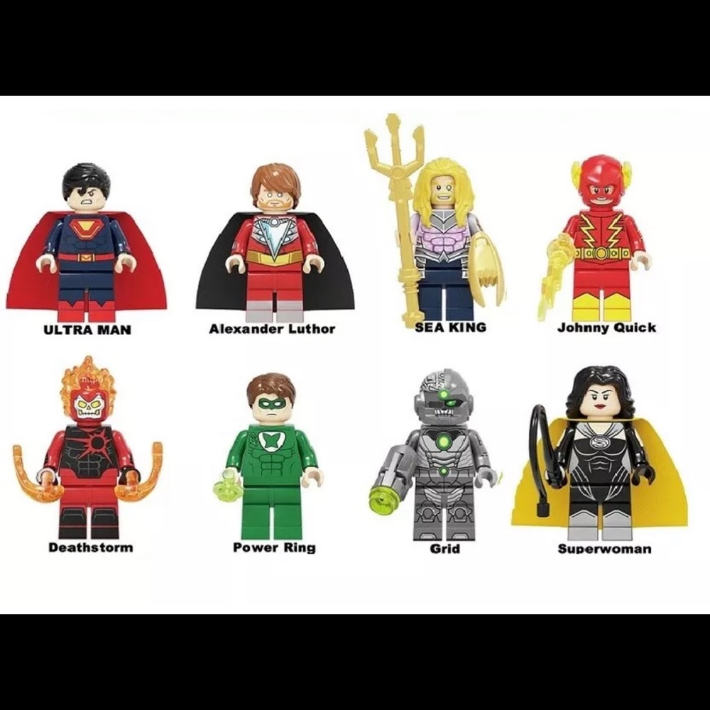 COPY - crime syndicate 8PC minifigures set Lego compatibl
